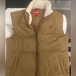 Brown Coleman winter puffer vest